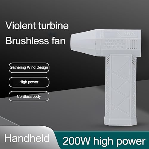 Souffleur à Jet Sec – 130 000 TR/Min Haute Vitesse, Mini Ventilateur Turboventilateur, Puissant Moteur sans Balais, Ventilateur Super Jet sans Fil pour Le Nettoyage de Voiture, - Nail Gallerys