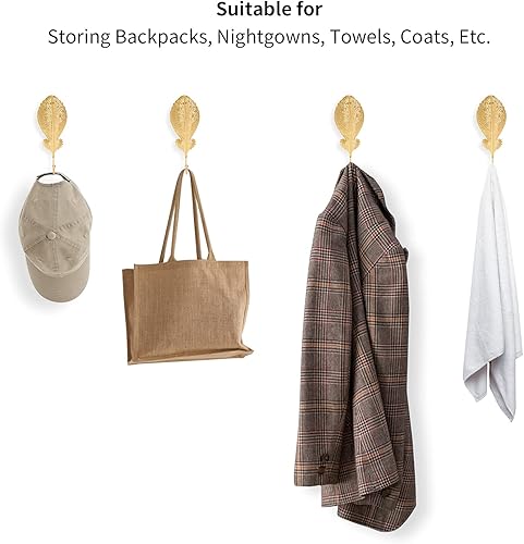 Crochets Muraux Crochet à Vêtements Cintre Ordre Suspendu Créatif Décoration Donnant Mini Ornement Crochet Mural en Fer (E doré) - Nail Gallerys