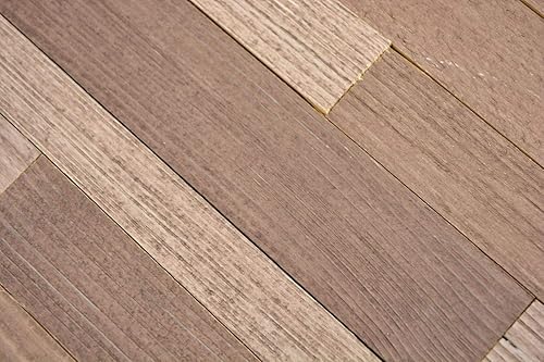 Tapis de mosaïque autocollant, mélange de bois beige/marron pour miroirs de carrelage de cuisine - Nail Gallerys