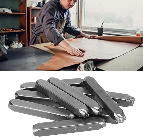 Qcwwy Ensemble de Poinçons Numériques en Métal, 9 Pièces 6 Mm en Acier à Haute Teneur en Carbone, Outil D'estampage en Métal pour L'impression de Métal, Plastique, Bois, Cuir - Nail Gallerys