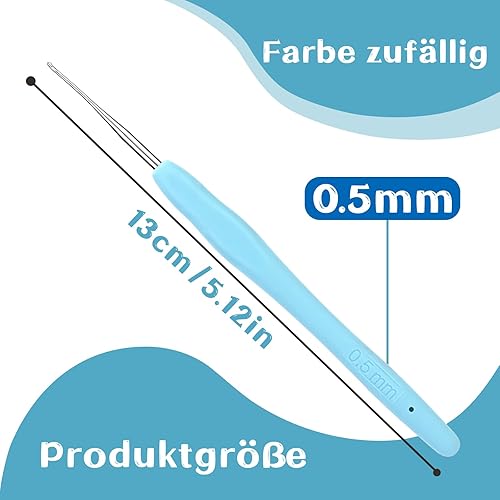 Benlay Crochet ergonomique de 0,5 mm pour crochet et tricot, avec poignées douces pour les mains arthritiques, outil de crochet léger et confortable, outil de crochet pour débutants en tricot - Nail Gallerys