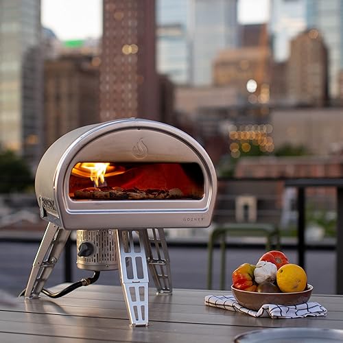 ROCCBOX Four portable Exteriories pour Pizza - Chauffé au gaz ou au bois de chauffage, double carburant, four extérieur pour pizza à feu et pierre - Nail Gallerys