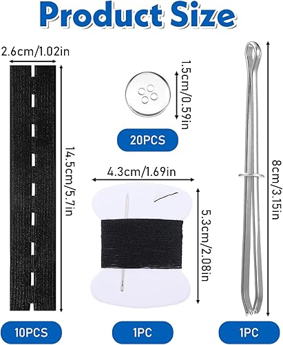 Lot de 10 ajusteurs de pantalon - Taille élastique réglable - Pour resserrer les pantalons - Clip plat avec boutonnières - Tendeur de boutons pour pantalons, jeans, jupes, femmes et hommes - Nail Gallerys