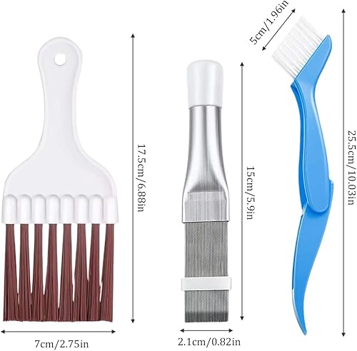GNALIA Lot de 3 Peignes à ailettes de climatisation à condensateur Peigne de Nettoyage pour climatisation réfrigérateurs évaporateurs - Nail Gallerys