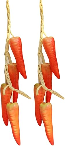 URFEDA Légumes artificiels suspendus, légumes artificiels, oignons, carottes, arachides, maison, cuisine, nourriture, simulation de légumes réalistes, guirlande de fruits, vigne, décoration de fête - Nail Gallerys