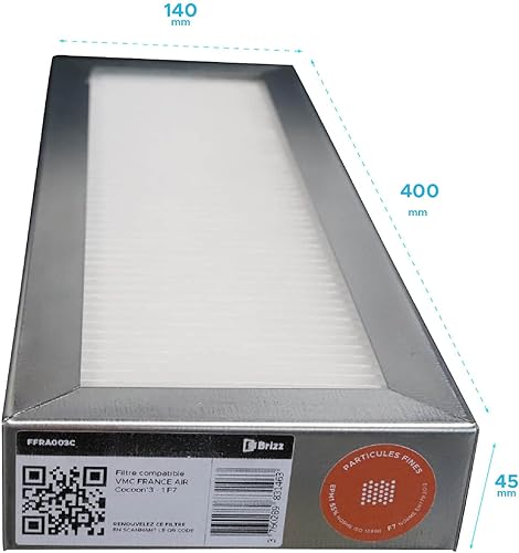 BRIZZ - Filtre Compatible VMC France AIR Cocoon'3 - Contenu : 1 F7 - Nail Gallerys
