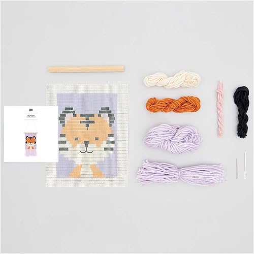Kit DIY broderie - Fanion - Tigre - 18 x 30 cm - Nail Gallerys