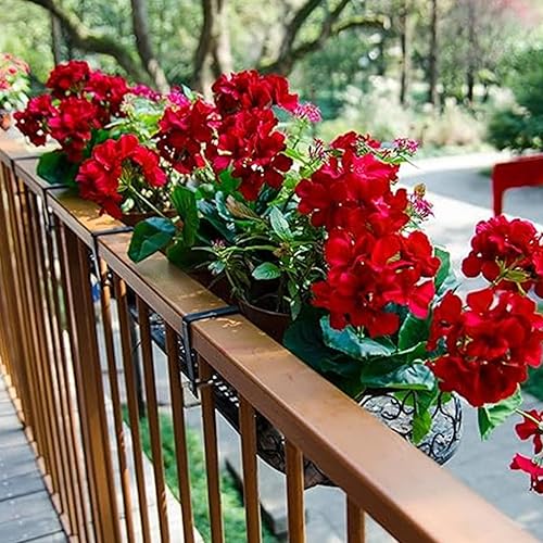 Tadoiooy 6pcs Géraniums artificiels 14 Pouces Fleurs artificielles réalistes avec des Branches réglables du géranium de Soie vibrante pour intérieur, extérieur, Rouge - Nail Gallerys
