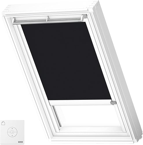 VELUX Original Store Occultant à Énergie Solaire, SK06, Noir, Cadre Blanc - Nail Gallerys