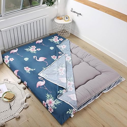 ZORZA 100% Coton Housse De Matelas pour Japonais Matelas Futon, Taille Réelle Housse De Protection pour Traditionnel Sol Matelas Futon,avec Double Fermeture éclair,A,120x200cm/47x78 - Nail Gallerys