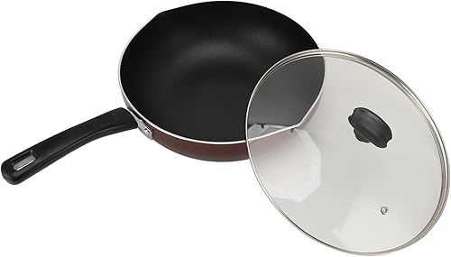 TARSHYRY Pan Bâton Bois Composite de Fer pour la Cuisson à la Maison Panoule Non Bâton avec Couvercle Enduit de sauté à sauté Multifonction (Type 2) - Nail Gallerys