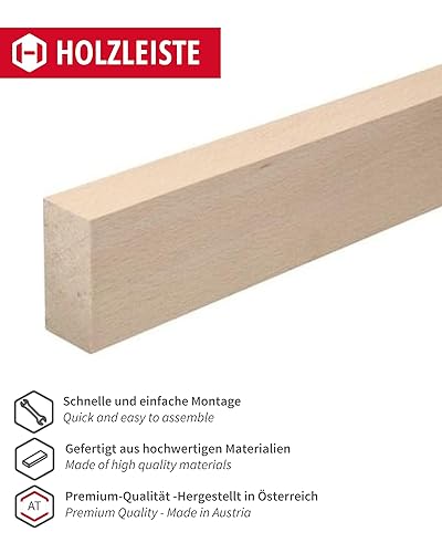 Gedotec baguettes en bois pour bricoler - planches en bois pour construire en bois de hêtre 100 cm | 5 pièces 20x40x950 mm | BASIC | bois polyvalent pour bricoler et construire des objets divers | t - Nail Gallerys