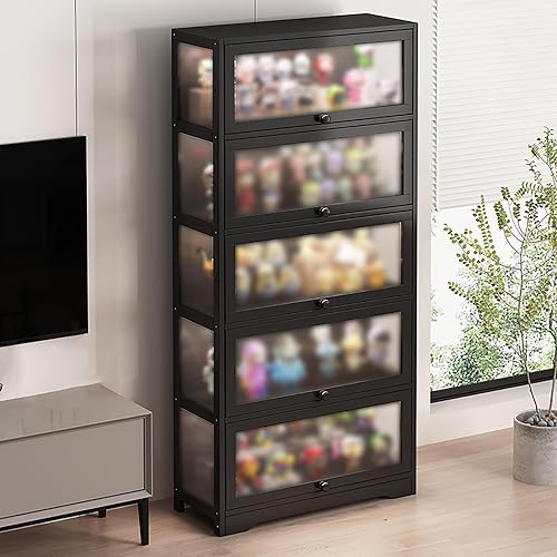 LMXRYPD Vitrine pour Collection à 5 Niveaux, Boite Plexiglas avec Porte en Acrylique, Vitrine avec Porte Rabattable, pour la Maison et Les Magasins(60cm/23.6in) - Nail Gallerys