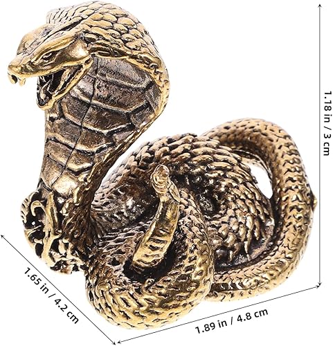NUOBESTY Statue de Serpent en Laiton Solide Sculpture Antique de Serpent Zodiacal pour Décoration de Bureau et Maison Idéal comme ou Accessoire de Thérapie avec Finitions Raffinées et Design É - Nail Gallerys