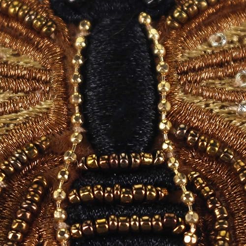 Lot de 2 écussons brodés en perles d'abeilles à coudre pour sacs, chaussures, insignes, vêtements décoratifs (B) - Nail Gallerys