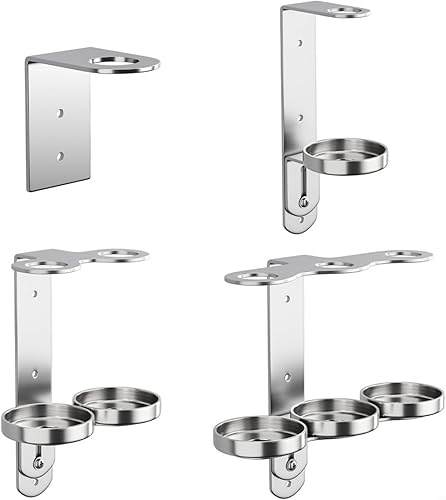 Homeponnew Distributeur de savon mural pour salle de bain, porte-bouteille, support de rangement en acier inoxydable pour douche, shampooing, matériau en acier inoxydable avec finition chromée polie - Nail Gallerys