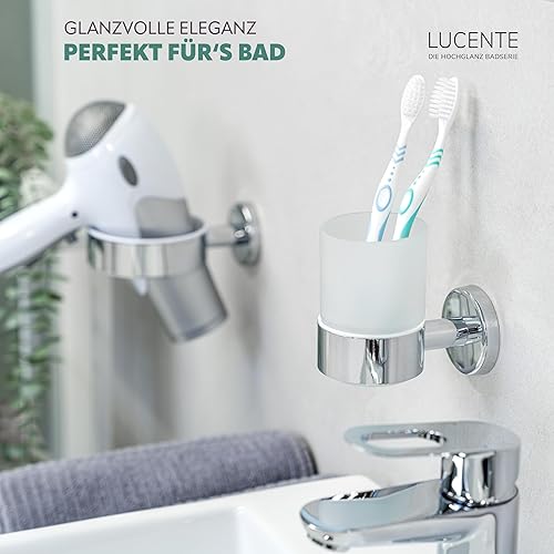 bremermann gobelet pour Brosse à Dents - Gamme pour Salle de Bains Lucente en INOX chromé - Nail Gallerys