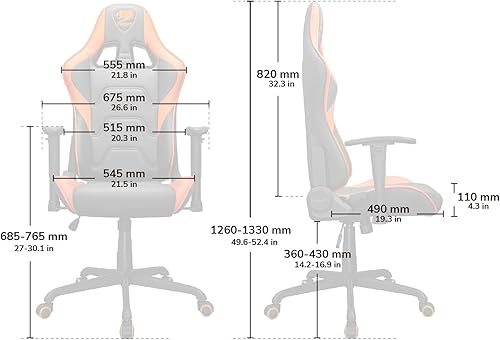 COUGAR Chaise de Gaming Armor Elite, Cadre en Acier, Cuir PVC Respirant, système de Couchage à 160°, capacité de Charge de 120 kg, accoudoir réglable 2D, Base 5 étoiles en Acier - Royal - Nail Gallerys
