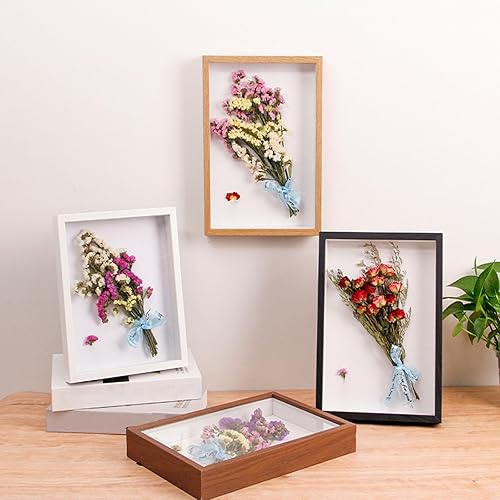Cadre de Boîte D'ombre 3d, Cadres Photo Boîte D'affichage 30 X 40 cm, Boîte D'affichage Cadre Photo Profond Bois, Grand Cadre Boîte D'ombre, Boîte D'affichage 3d pour L'artisanat Fleurs Original wood - Nail Gallerys