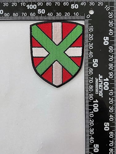 Ecusson du Pays Basque - Patch drapeau basque avec dos scratch - Support à coudre Offert - - Taille 8X6,4CM - Nail Gallerys