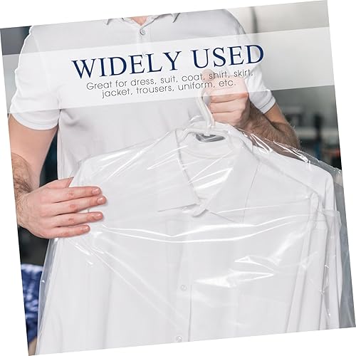 Angoily 50PCS Vêtement Couvre pour Vêtements Sacs à Vêtements Clairs pour Rangement Suspendu Sacs À Vêtements pour Les Costumes Placard De Rangement Housse de Protection pour Vêtements - Nail Gallerys