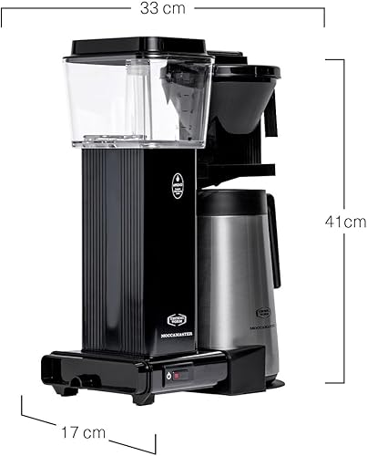 Moccamaster KBGT, Cafetiere, Thermos, Cafetiere Filtre, Cafetières, Noir, Black, 1.25L - Nail Gallerys