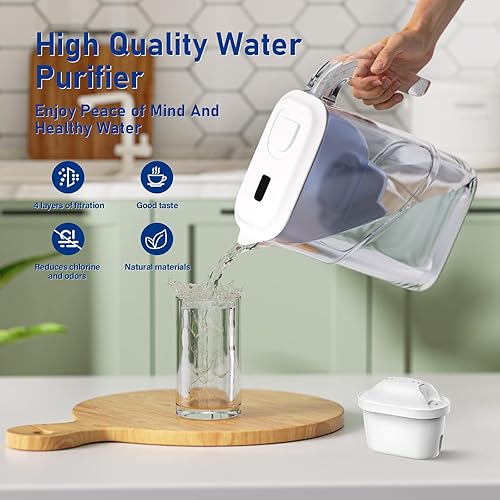WaterJingYi Lot de 4 cartouches filtrantes à eau compatibles avec Brita® Maxtra Pro® All-in-1 et Maxtra+® Plus, remplacement pour bouilloire et réservoir Brita® Marella®, réduit les PFAS, PFOA/PFO - Nail Gallerys