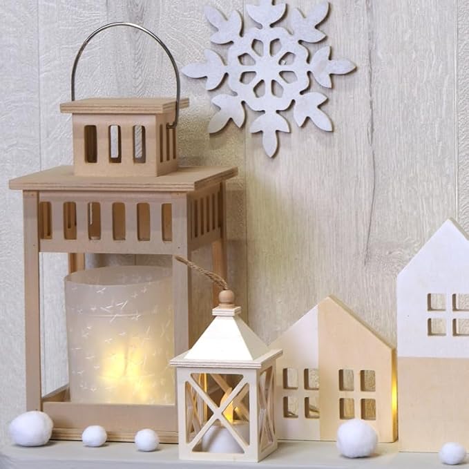 Lanterne en bois - 27 x 15 x 15 cm - Nail Gallerys