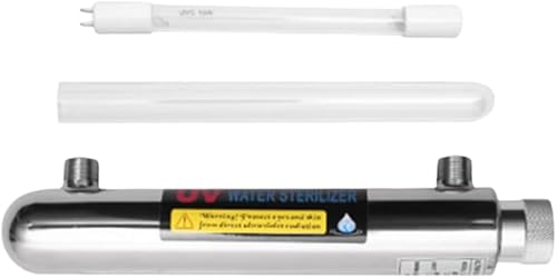 Knoruley 12W Stérilisateur d'eau UV en Acier Inoxydable Lampe à Tube à Rayons Ultraviolets Filtre de Désinfection pour Boire Directement Purificateur d'eau pour Aquarium Réservoir de Poisson Prise EU - Nail Gallerys