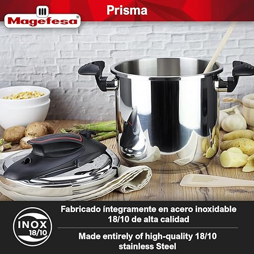Magefesa Prisma Nido - Autocuiseur Rapide, Acier Inoxydable 18/10, Induction (7.5 LITRES) - Nail Gallerys