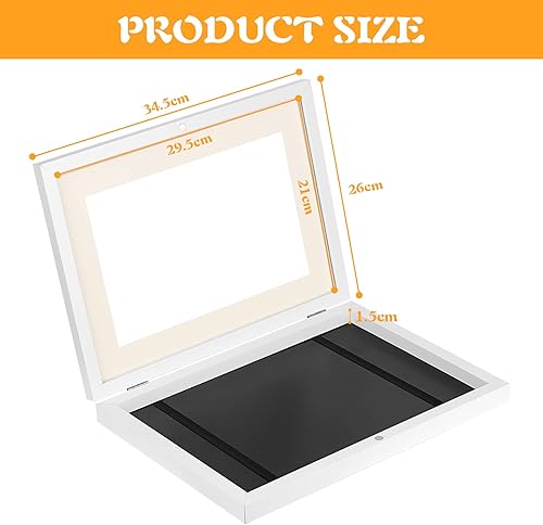 HOVIN Cadre Dessin Enfant 2 Pièces,Cadre Dessin Enfant à Changer A4,Blanc Cadres Photo 27x36cm - Nail Gallerys