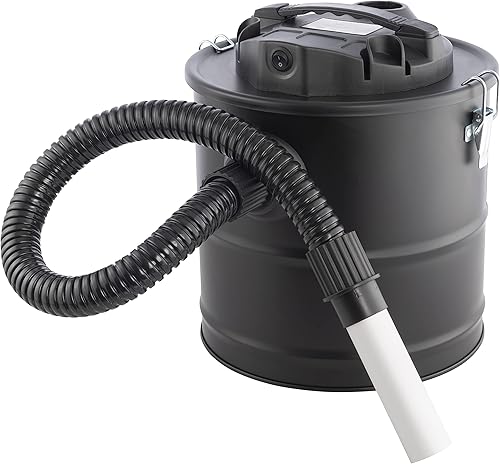EVATRONIC - Aspirateur de Cendres Chaudes pour cheminées, poeles, Inserts et barbecues - 18 L, 800 W, Triple système de Filtration HEPA H13, Tuyau avec Embout métallique de 80 cm, Compatible pellets - Nail Gallerys