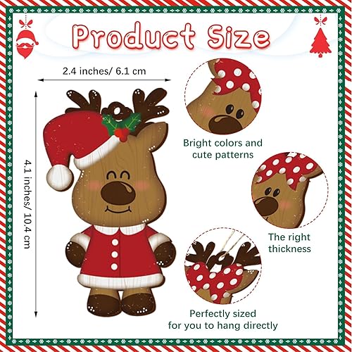 Decoration Noel Bois, 24 Pièces Pain d epice Decoration Suspension Noel, Deco Sapin de Noel en Bois, Pain Depice Deco Noel, Suspension Ornement Sapin de Noel pour Intérieure Festive - Nail Gallerys