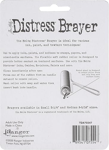 Ranger Small Tim Holtz Distress Brayer Petit modèle, Gris, 2,25 inches - Nail Gallerys