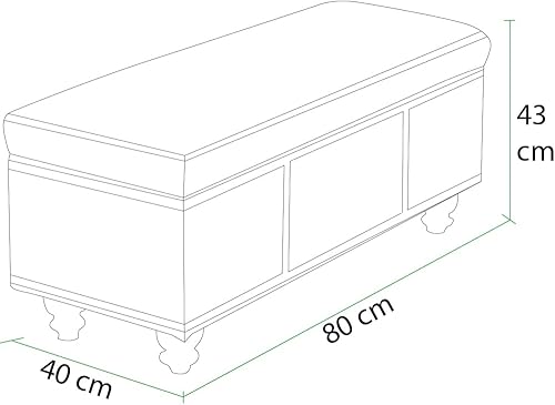Shally Dogan Coffre de Rangement intérieur avec Assise rembourrée, revêtement en Simili Cuir, Pouf Repose-Pieds pour Chambre à Coucher, Salon, Banc Tabouret 80 x 40 x 43 cm (Mostarde) - Nail Gallerys
