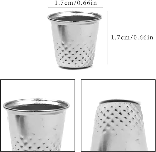 Lot de 10 dés à coudre,protège-doigts,dé à coudre en métal,dé à coudre du bout des doigts réglable,accessoires outil couture bricolage pour la couture,la broderie,les travaux d'aiguille - Nail Gallerys