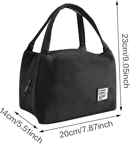 Sac Isotherme Repas Portable Lunch Bag à Déjeuner Sac de Transport Sac de Poche Toile Imperméable isolé pour Mesdames Hommes Pique-Nique École Bureau - Nail Gallerys