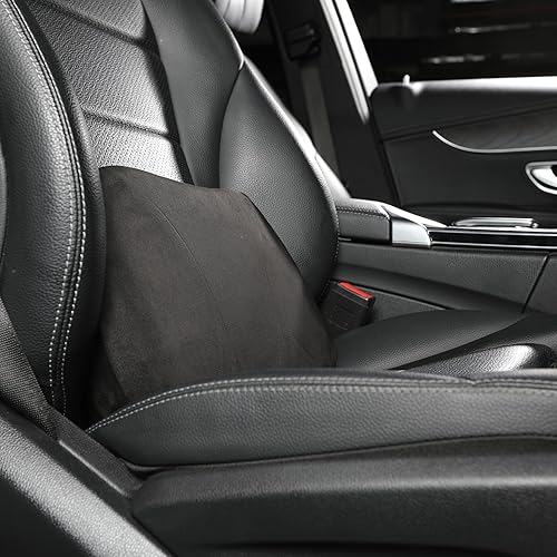 POKSRI Coussin Lombaire Auto en Simili-Daim Premium, Mousse à mémoire de Forme 5D, Tissu Respirant, pour siège conducteur (Ivoire) - Nail Gallerys