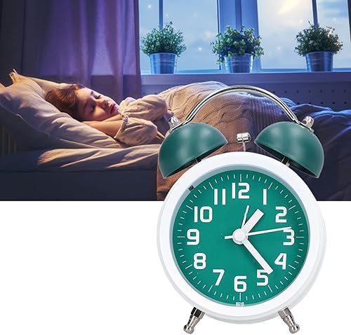 Shanrya Horloge réveil, lumière nocturne douce, réveil pour personnes ayant un sommeil lourd, design simple à faible bruit, pour cadeaux pour la décoration de la maison - Nail Gallerys
