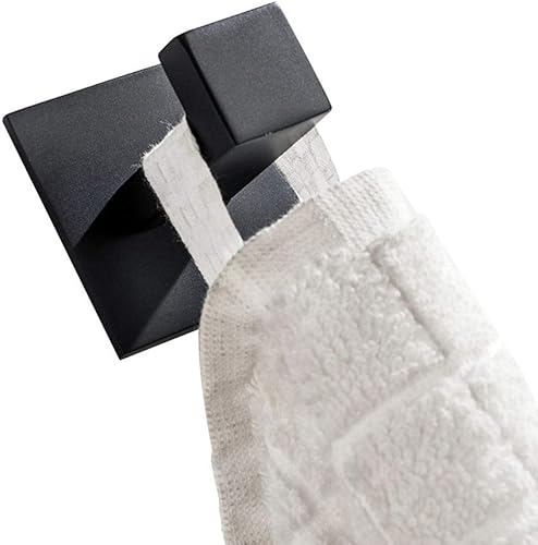 Melairy Crochet Pour Serviette Home Patère à Crochets pour Peignoir SUS 304 Acier Inoxydable Fini Noir Mat Polyvalent Crochet Mural 3M Auto-adhésif - Nail Gallerys