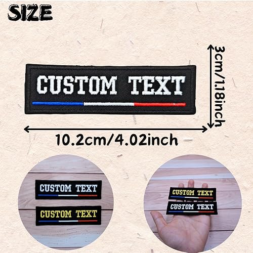 2PCS Broderie Personnalisée Croix Rouge Assistance Médicale Logo Nom Patchs, Étiquette Tactique Amovible Pour Veste Gilet Sac À Dos Avec Crochet Et Boucle (2 Ligne) - Nail Gallerys