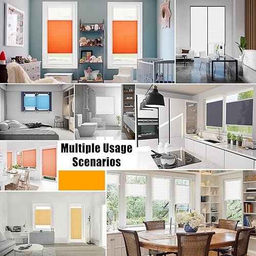 Stores Store Plissé sur Mesure 50 x 110 cm translucide, Occultant et Isolant, Tissu Polyester, Store Plissés en Papier Montage Simple et Rapide pour fenêtre, Stores, fenêtres, Bleu - Nail Gallerys