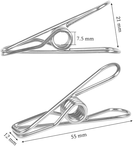 FOCCTS Lot de 72 Pinces à Linge en Plastique Multicolore, Clips à Linge Antidérapantes pour Intérieur Extérieur - Nail Gallerys