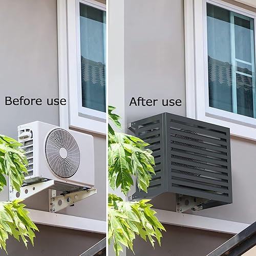 Cache Climatiseur Aluminium,Protection De Unité Extérieur Pour Pompe À Chaleur Écran Barrière D'intimité,Cache Bloc Clim,Protection De Unité Extérieur Pour Pompe À Chaleur,Enceinte Pour Poubelle ( Col - Nail Gallerys