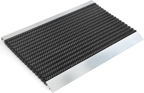 Floordirekt Tapis professionnel haute performance | Paillasson en aluminium | Brosses en nylon robustes | Résistant aux intempéries et aux UV | Paillasson disponible en 8 couleurs de brosse (40 x 60 - Nail Gallerys