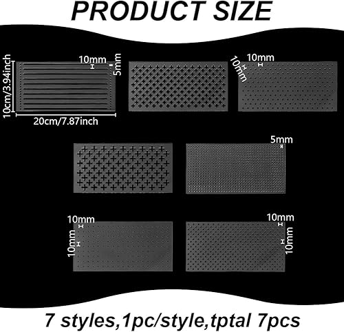 ORIGACH Lot de 7 pochoirs Sashiko en acrylique, motif traditionnel japonais de broderie Sashiko, outil de broderie, gabarit de ligne pour matelassage et broderie à la main, 2 mm d'épaisseur - Nail Gallerys