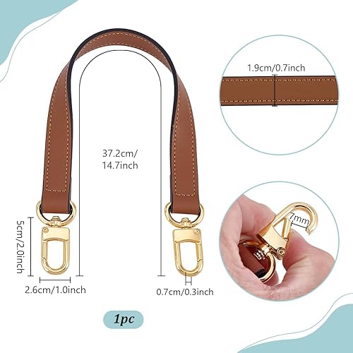 PH PandaHall 37.2cm Bandoulière Courte pour Sac à Main Poignée de Rechange en Cuir Rose pour Sac à Main pour Portefeuille Sacs à Main Sacs à Bandoulière - Nail Gallerys