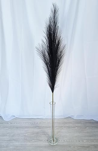 Tige d'herbe de la pampa artificielle 115 cm de long - Pelucheuse et colorée - Décoration de style fleur séchée (blanc) - Nail Gallerys