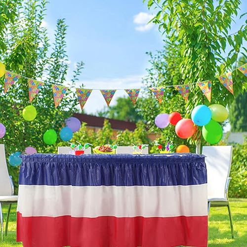 shangjia Table patriotiques,Table Rouge Bleu Blanc pour Tables rectangulaires | Table fête Patriotique, décorations du 4 Juillet Articles fête - Nail Gallerys