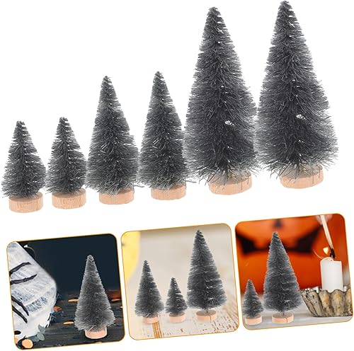 Ciieeo 12 pièces Mini Arbres Décoratifs Halloween de Arbres Noir pour Décoration de Accessoires de Village Halloween - Nail Gallerys